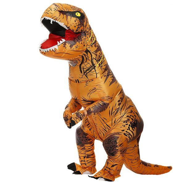 RYTHMARTS Costume Gonflable Dinosaure T-Rex Adulte - Déguisement Halloween Ou Carnaval Avec Souffleur D'Air