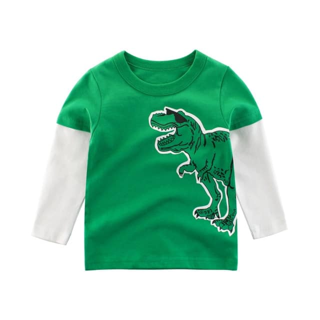 T-shirt T-rex vert