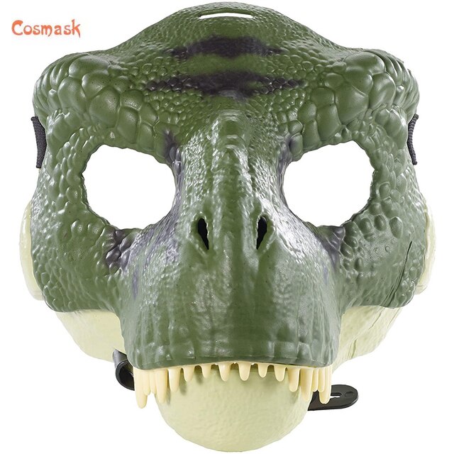 Masque de dinosaure Tyrannosaure vert
