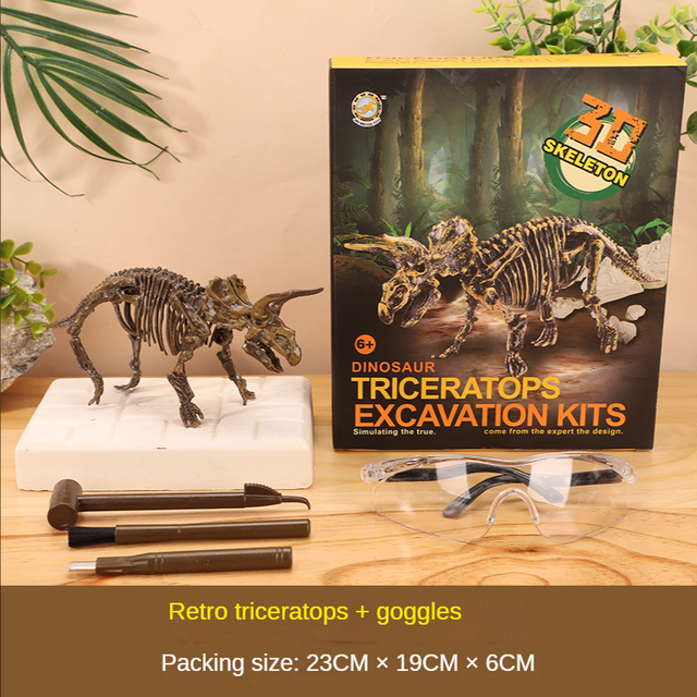 Triceratops Trek – Kit de bricolage de paléontologie pour enfants.