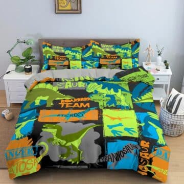 Housse de couette dinosaure design pour pré ado