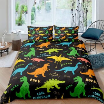 Housse de couette dinosaure deux places pour enfant