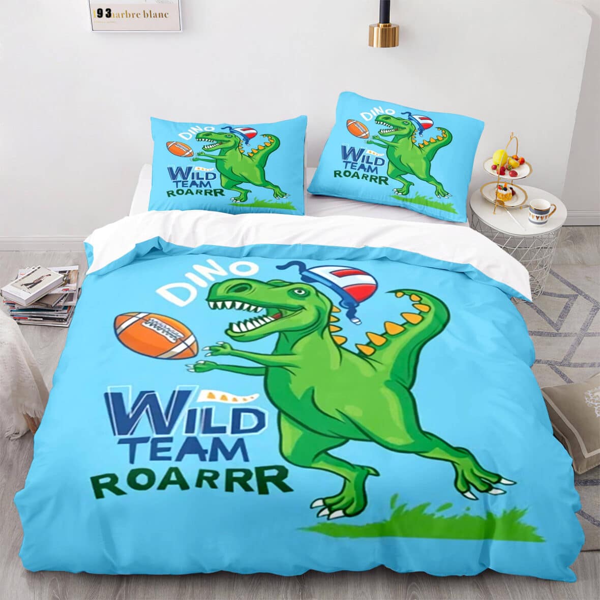 parure de lit garçon dinosaure