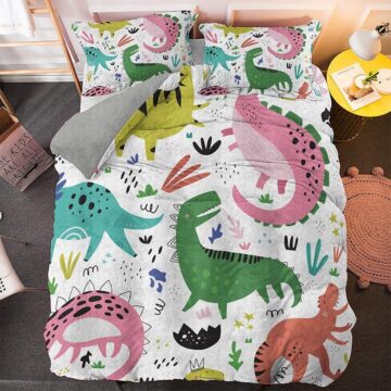 housse de couette avec dinosaure