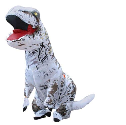 Costume Dinosaure   T-Rex Blanc